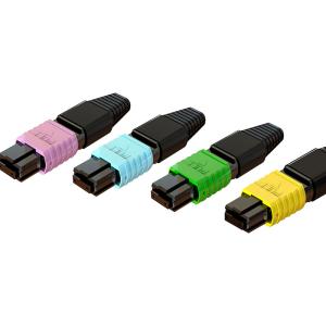China Excellent Interchangeability And Repeatability Ribbon Boot MPO Fiber Connector on sale