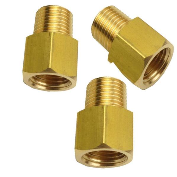 1/4'' NPT Male X 1/4'' NPT Female Brass Pipe Fitting Adapter Brass Safety Relief