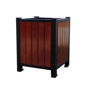 Quality Unique Square Garden Wood Planter With Metal Frame Weather Resistant wholesale