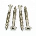 Stainless Steel Square Drive Flat Head Wood Screws Stainless Steel 17 Auger