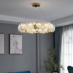 Modern chandelier lighting smoke gray glass round hanging lamp house lights(WH