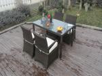 Rattan Garden Dining Sets , Washable Resin Wicker Patio Furniture