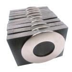 Silver Neodymium Powerful Ring Magnets Height 6mm For Industrial
