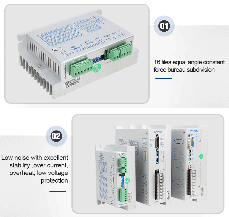 2.4-7.2A Current YAKO YKD2608MH-DK Stepper Motor Driver for Steeper Motor 2-256 Subdivision