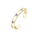 18k Rhinestone Bangle Bracelet