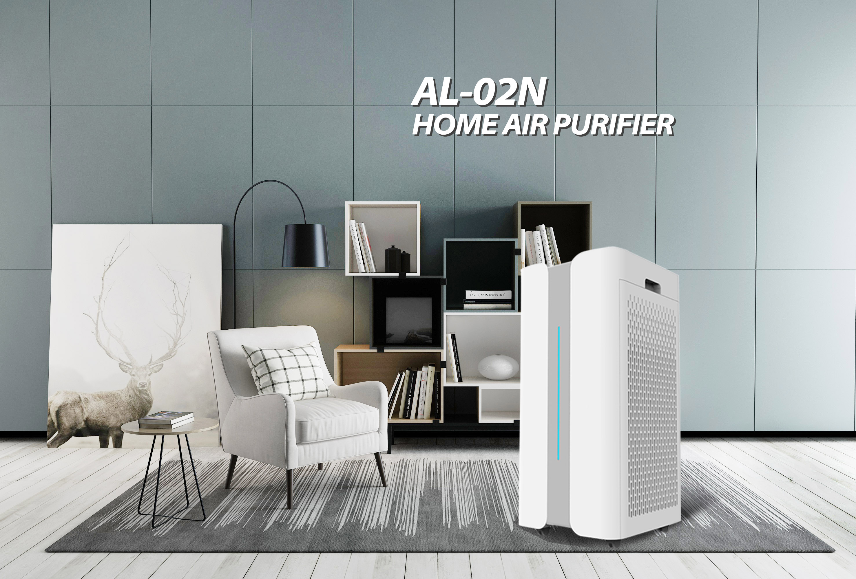 CE Home HEPA Air Purifier 1000m3/h UV Sterilization Portable Air Cleaner