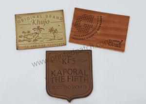 Quality Brown PVC TPU Stitched On Jeans Leather Label SGS Embossed Leather Tags wholesale