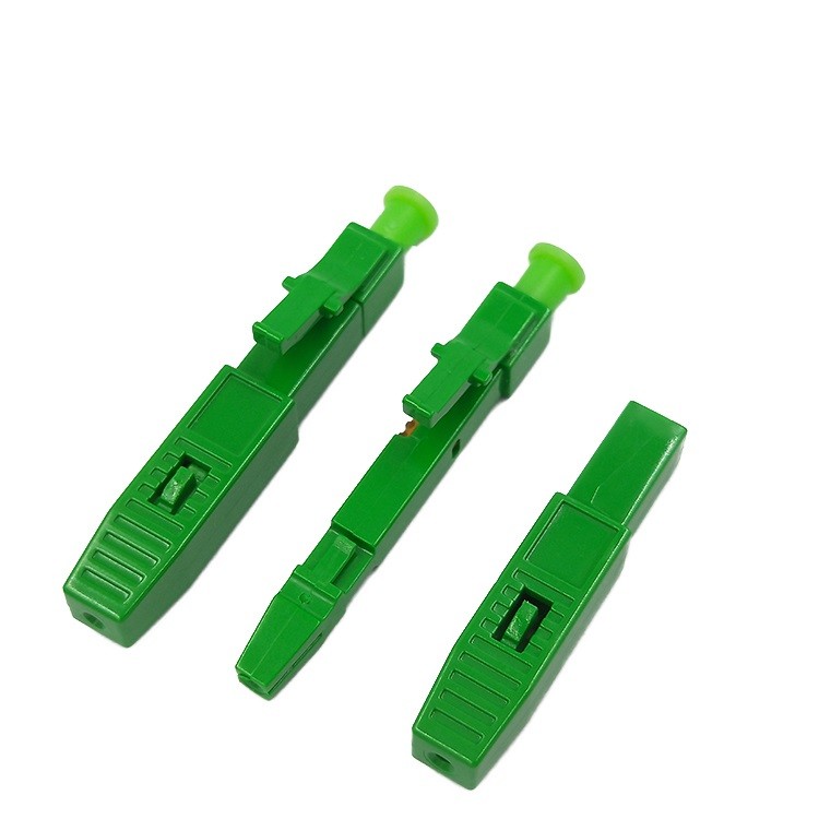 Green Stock 2.0mm LC APC Fiber Optic Fast Connector Singlemode