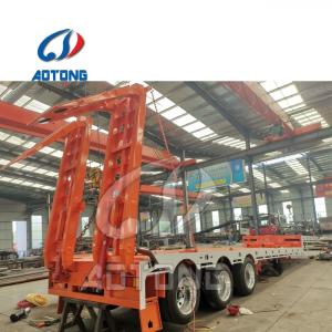 Quality Truck Trailer 3 Axles 50 Tons Capacity Equipment Drop Deck Lowboy Low Bed Trailer wholesale