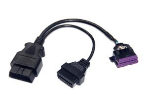 Quality OBD2 OBDII Male to Volkswagen OBD2 Female and Normal OBD2 Female Y Cable wholesale