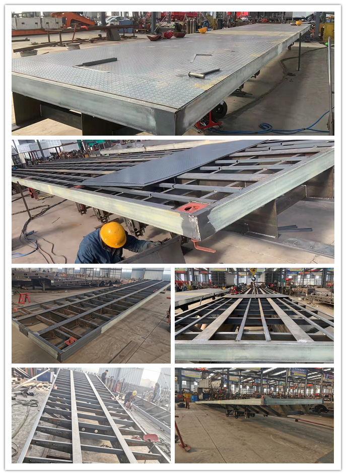 2 3 4 Axles 45ft Flat Bed Platform Truck Trailer for Container Transportation Solutions