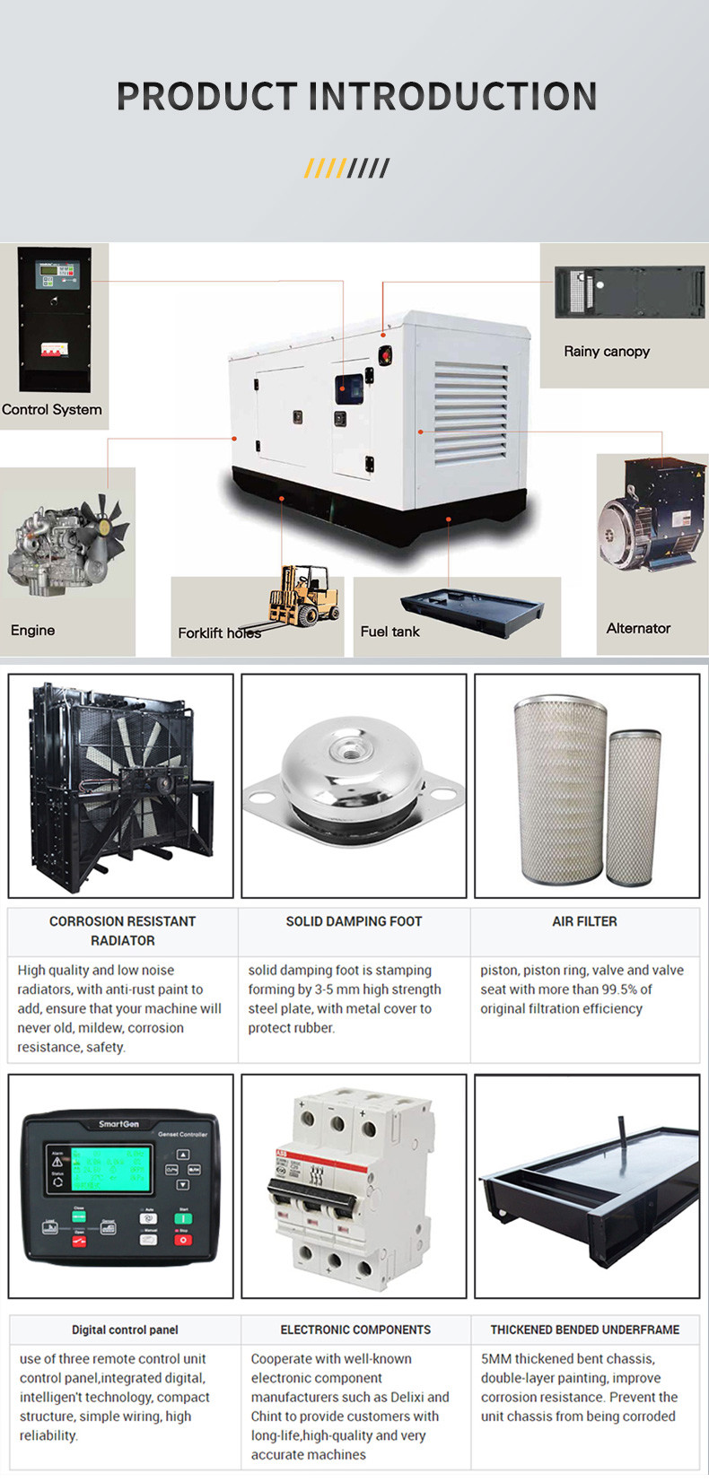 Durable Silent type Diesel Generator Super 50Hz Waterproof For Home