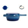 Buy cheap 2 In 1 Cast Iron Skillet Pan Enamel Coated 3.2 Quart Cast Iron Skillet Casserole from wholesalers