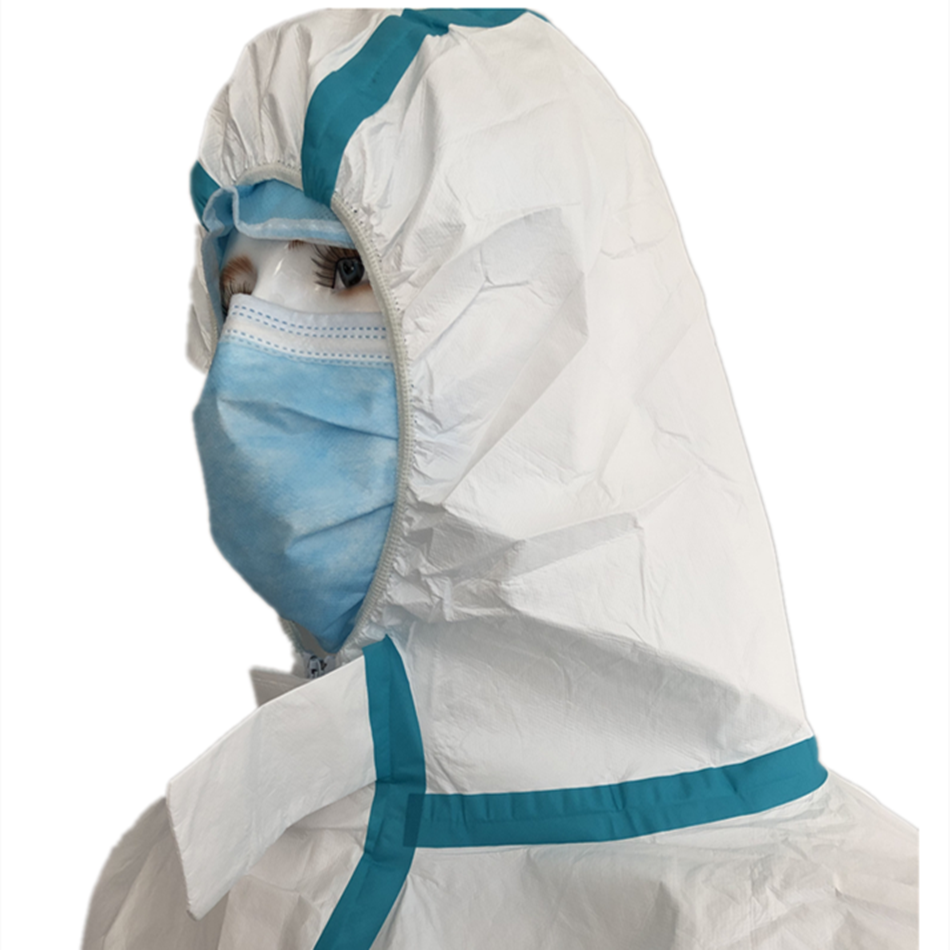 Unisex Disposable Protective Coverall Breathable Heavy Duty Coverall With Protective Hood