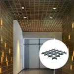 Aluminum Lattice Ceiling Panels Custom Interior Decoration Perforated Metal Grid