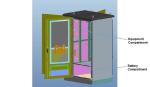 Base Station Street Cabinets Telecoms Galvanized Steel Material PEF Heat