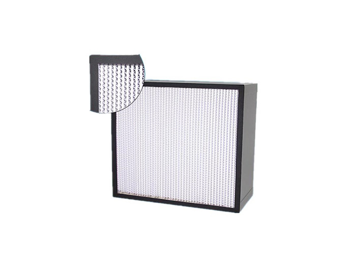 Pharmaceuticals 0.3um Mini Pleat HEPA Filter Flange Type Aluminum Frame
