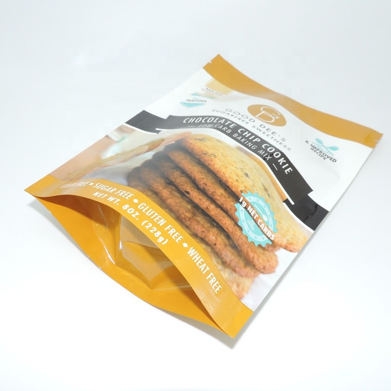 RoHS CE Stand Up Packaging Pouches , 100um Aluminium Foil Stand Up Pouch