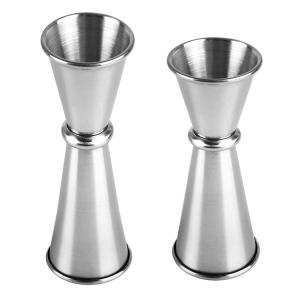 Quality SS 340 20/40ml 25/50ml Liquor Measuring Cup Cocktail Jigger Bar Tool Set wholesale