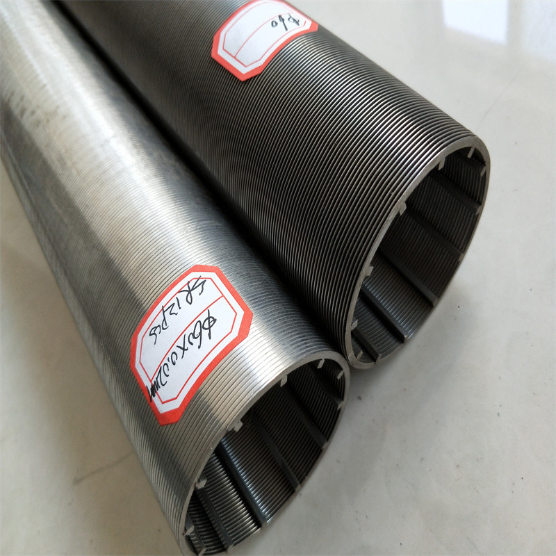 Pure Round 316L Wire Wrapped Johnson Screen Tube diameter 33-300mm for Juice and Beer Filter Treatment