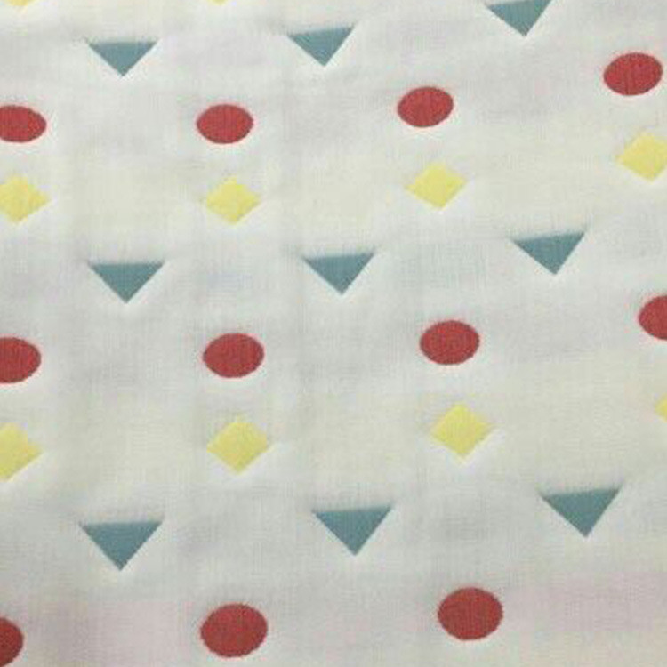 30S Organic Cotton Jacquard Fabric 160gsm Jacquard Gauze Material
