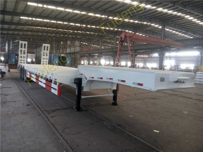 120ton Loading Capacity Low Bed Semi Trailer Of 15000 Mm Overall Length For Heavy Machinery Transport