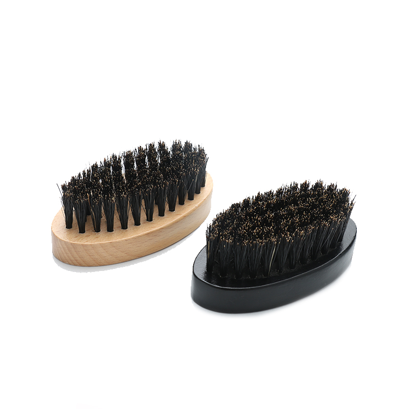 Abeis OEM Wooden Mini Beard Brush Beard Balm Brush Ergonomic Design