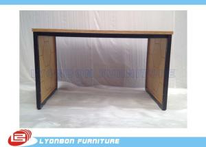 Quality Melamine Finished Black Metal Retail Display Tables Shopping Mall MDF Display Table wholesale