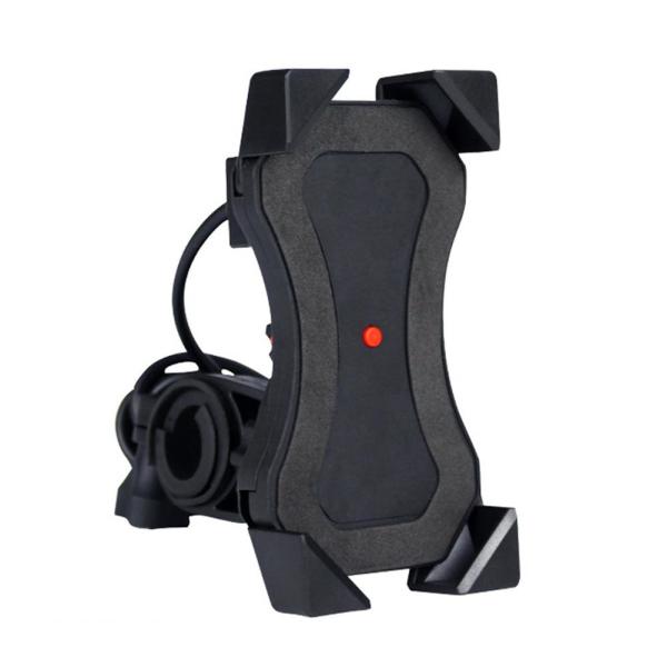 FCC 360D Waterproof Heavy Duty Motorcycle Phone Mount , USB ABS Telescopic Phone