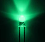 4mm LED Light Diode 520nm - 530nm Green Color 12000mcd - 15000mcd Clear Lens