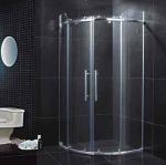 Double Sliding Bathroom Shower Screens Aluminium Alloy Frame Bath Shower Cabin