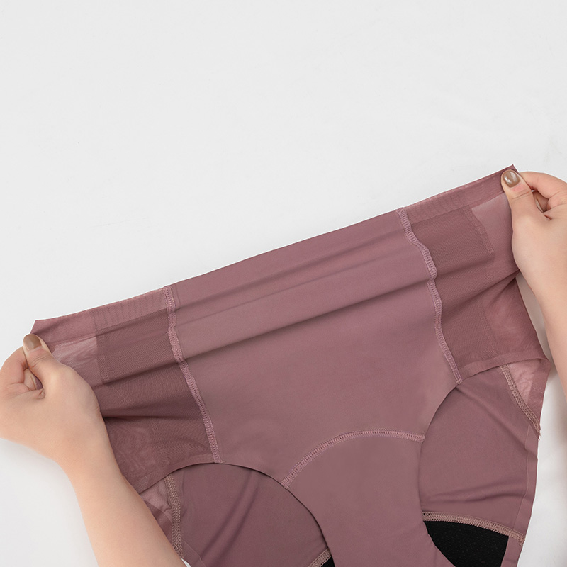 Anti Static High Rise Period Underwear Breathable Organic Menstrual Underwear