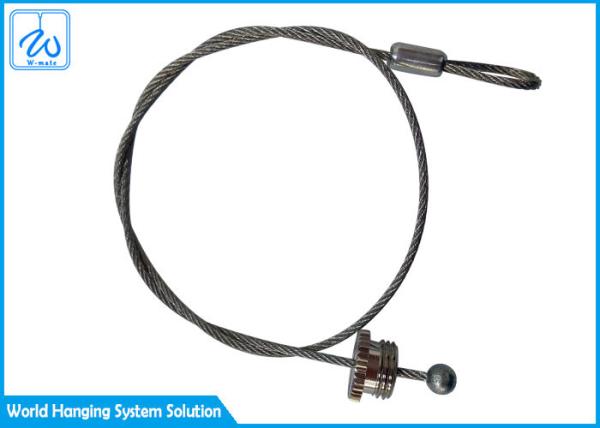 Metal Color Extension Spring Safety Cable With Eye Ceiling Lighting Suspension