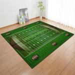 Grass Court Living Room Floor Carpets Green 3d Printed Rugs 1.5*1m