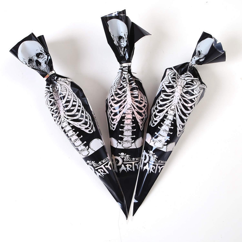Gravure Printing PE PP Halloween Pumpkin Bags 30 Micron For Candy
