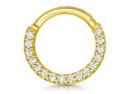 14G 16G 14k Gold Clicker Piercing For Nose Septum 6mm 10mm Size