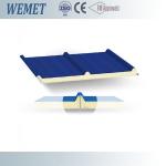 PUR(Polyurethane)sandwich roof panels 50mm thick heat insulation 500-1000mm