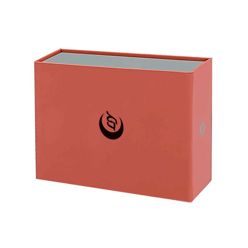 Varnished Red Book Shape Rectangle Magnetic Gift Box with Flip Top and Magnetic Catch