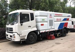 Quality 12 Cubic Meter Street Cleaner Truck , Combined Road Washing Truck With Vacuum Sweeping / Water Cleaning wholesale