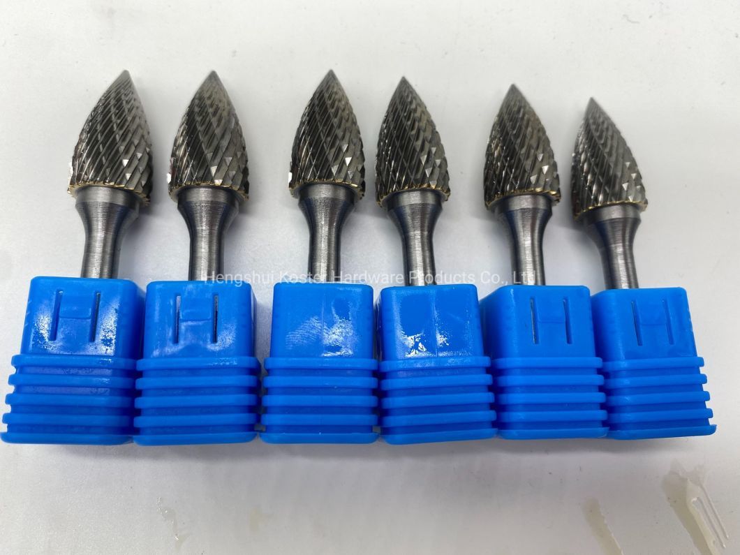 Sc-5 Strawberries Carbide Burr 1/4 Inch Shank Cylinder Ball Shape with End Cut Podiatry Carbide Burrs for Stone