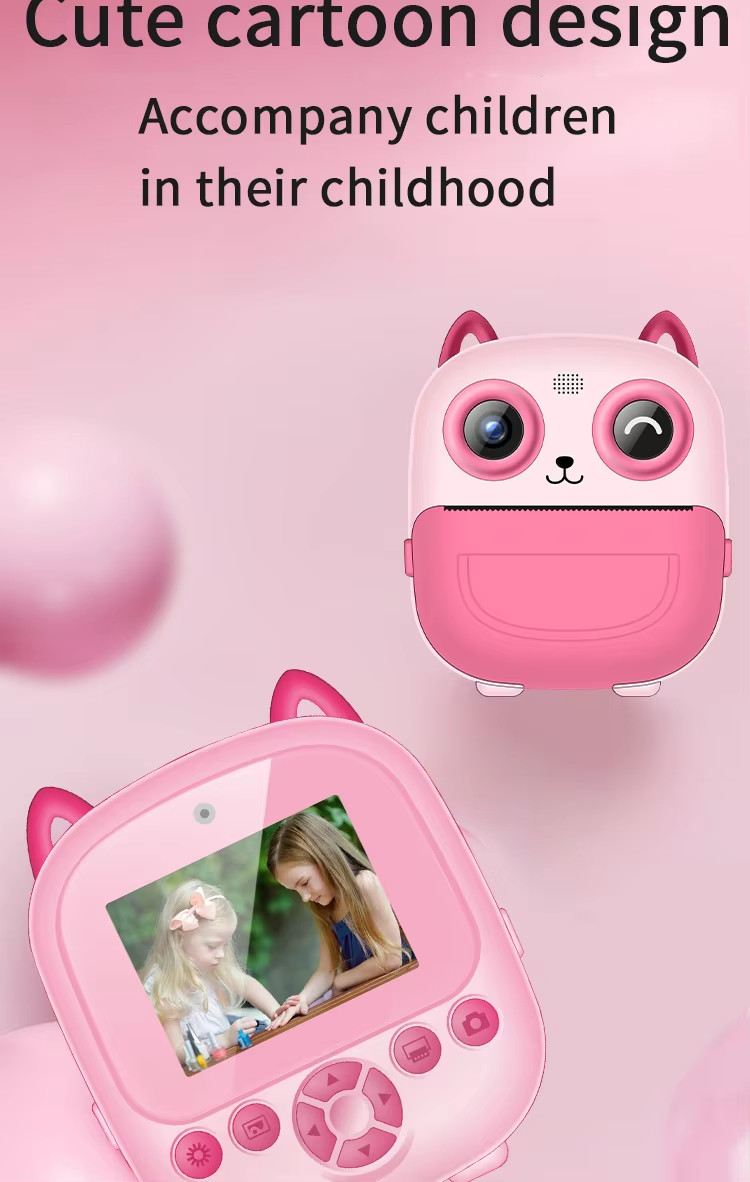 Instant Thermal Childrens Printable Camera Digital Camcorder Customized