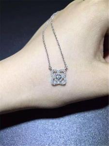 Quality full diamonds necklace 18kt gold with white gold wholesale
