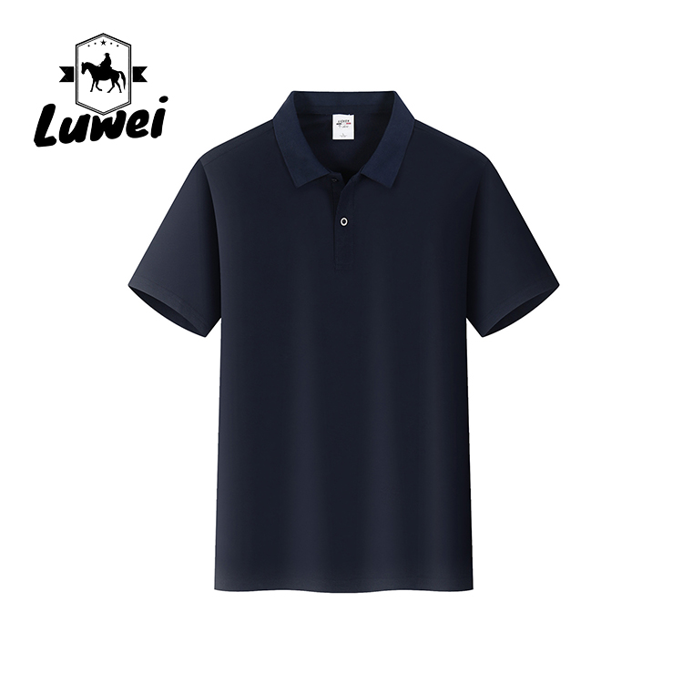 Business Casual Short Sleeve Polo Shirts Embroidered Anti Wrinkle