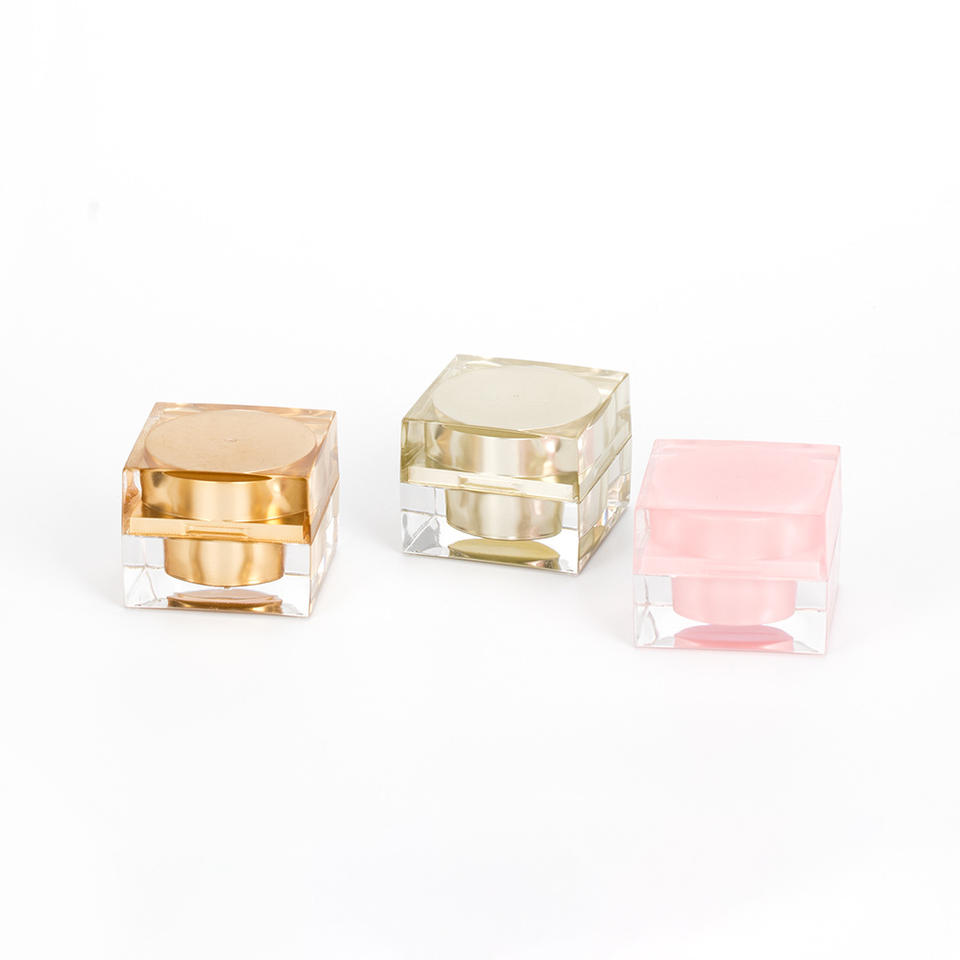 Empty Acrylic Skincare Plastic Double Wall Cosmetic Packaging Jar 20G With Screw Lids