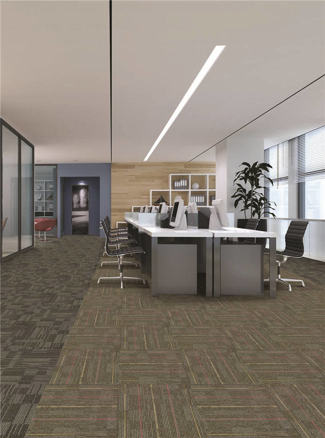 Durable Commercial Carpet Tiles With Bitumen Backing Fit Meeting Conference Room