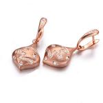 New Designs 18K Rose Gold Daimonds Dangle Women Earrings (GDE025)