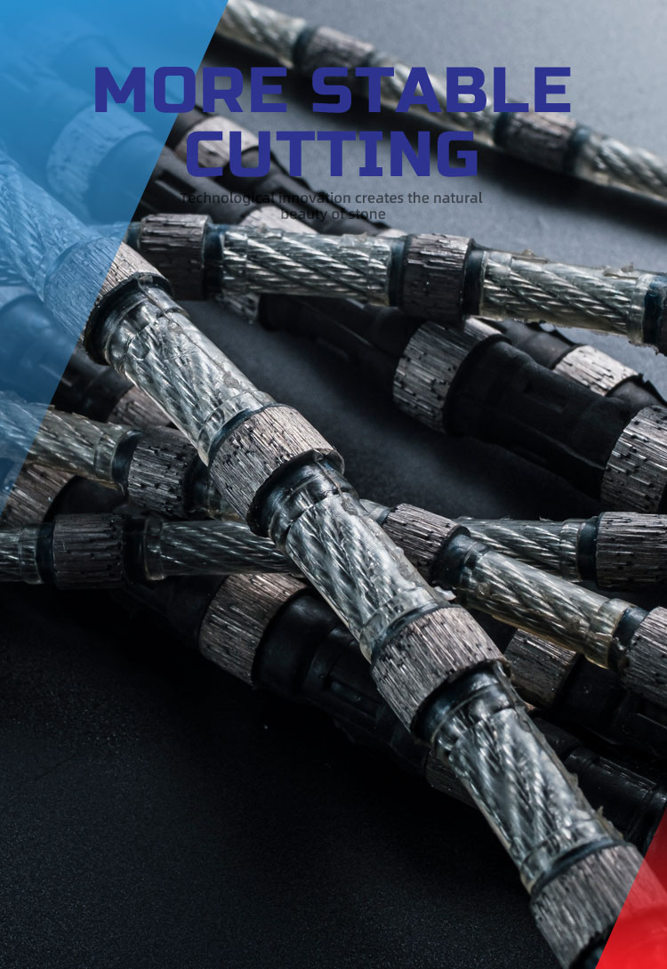 7.3 8.3mm Diamond Wire Saw for Granite Marble Block Squaring and Profiling Guaranteed