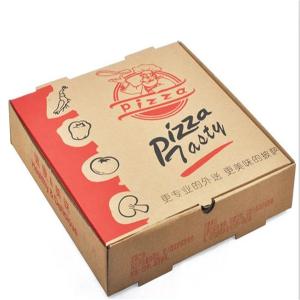Quality Recycled Food Packaging Printed Brown Kraft Paper Pizza Box wholesale