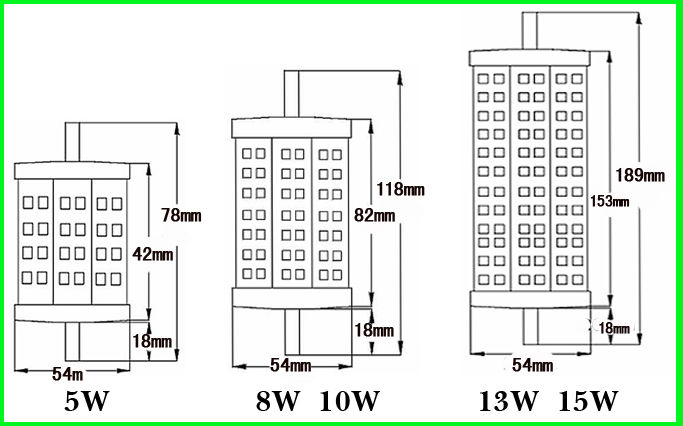 R7S LED light 8W SMD5050 8W R7S Lamp