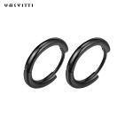 0.07oz 0.12cm Sterling Silver Jewelry Earrings 316L Mens Stainless Steel Hoop